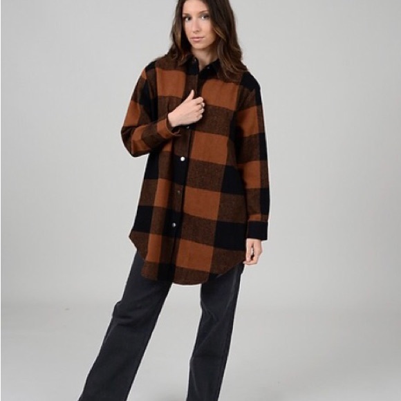 RD Style The Snap Button plaid jacket - Picture 2 of 9